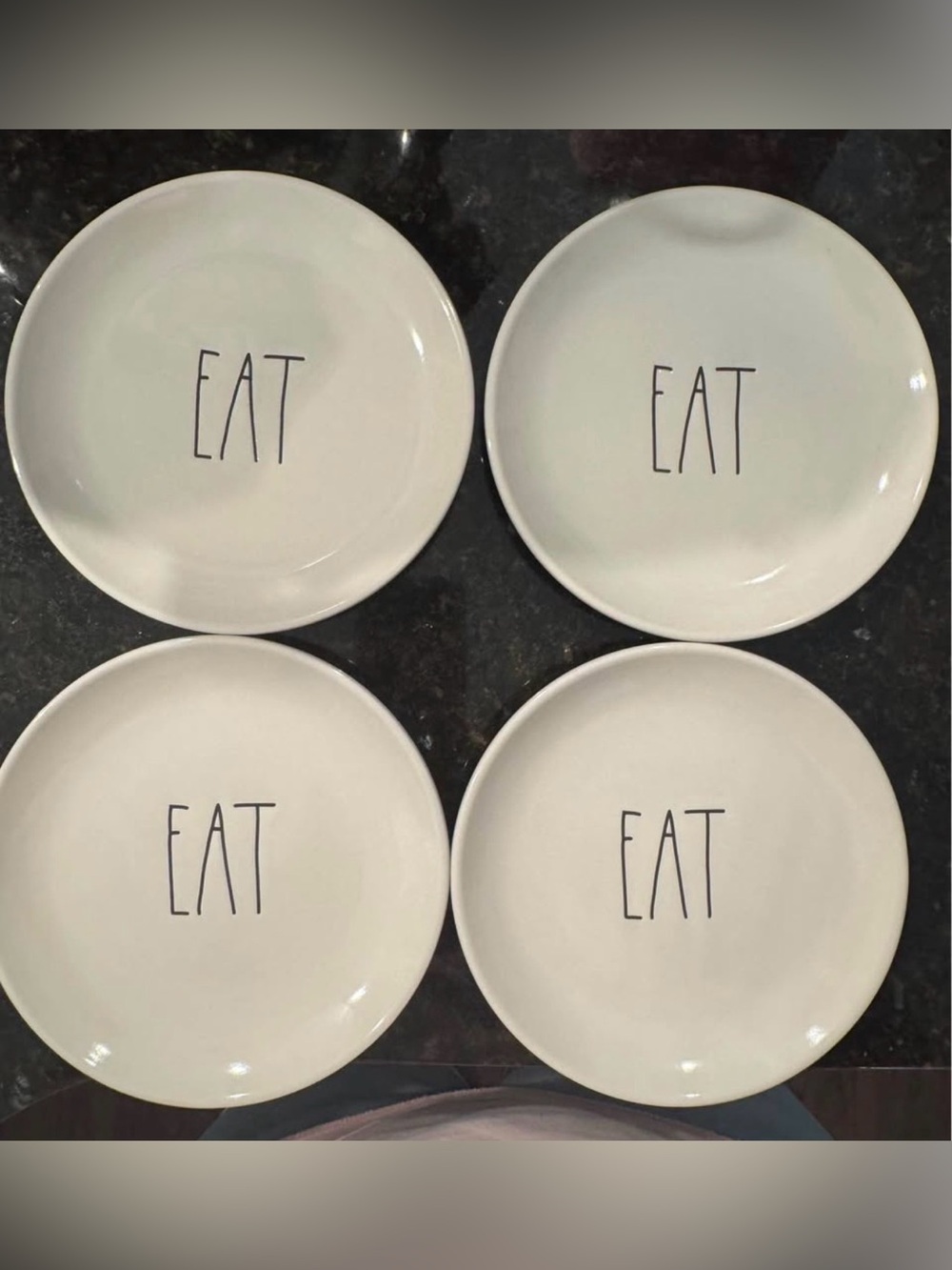 RAE DUNN set of 4 appetizer plates